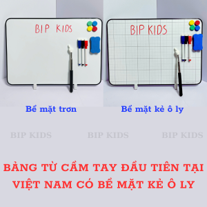 Bảng từ cầm tay 2 mặt BIP KIDS (Tặng 10 phụ kiện)