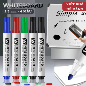 Combo 10 Bút lông viết bảng ĐỔ ĐƯỢC MỰC BIP KIDS