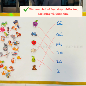 Bộ Học liệu Sticker nam châm song ngữ Việt-Anh (nhiều chủ đề)